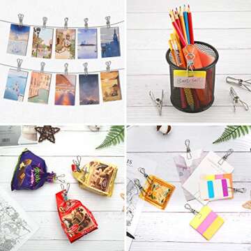 40 Pack Wire Clothes Pins Heavy Duty Outdoor, Stainless Steel ClothesPins for Hanging Clothes, Metal Clothes Pegs, Clothing Clips, Laundry Pins 1.8mm Diameter 6cm Long