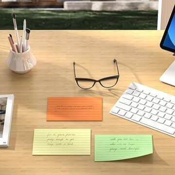 800 PCS Index Cards, 3x5 Inches Colored Flash Cards with Ring, Lined Notecards Ruled Study Card Flashcards Heavy Note Cards for Studying, Learning, School, College…