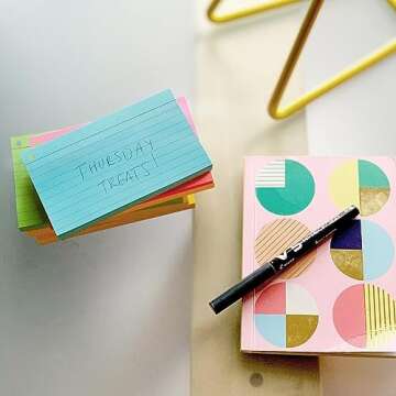 800 PCS Index Cards, 3x5 Inches Colored Flash Cards with Ring, Lined Notecards Ruled Study Card Flashcards Heavy Note Cards for Studying, Learning, School, College…