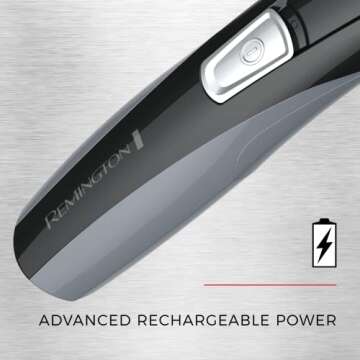 Remington Head to Toe Advanced Rechargeable Powered Body Groomer Kit, Beard Trimmer (10 Pieces), 6.3 Inch, Black