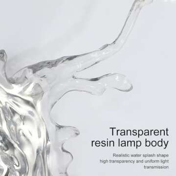 YFMYY Wall Mounted Lighted Water Splash Design Bathroom Mirror, Makeup Vanity Mirror with Light, Neutral Light, Wall Art Deco Lighting Fixtures for Living Room Bedroom Hallway Hotel Washrooms