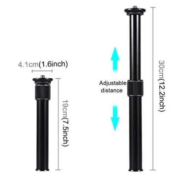 PULUZ Metal Handheld Adjustable 3/8" Size Tripod Mount Monopod Extension Rod for DSLR & SLR Cameras