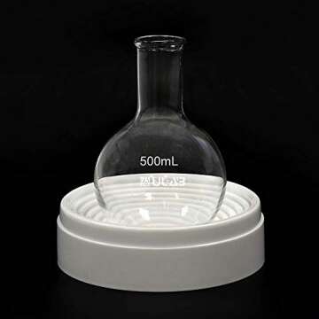 ULAB Boiling Flask of Round Bottom Set, 2pcs of Vol.250ml, Borosilicate 3.3 Glass Material, UBF1004