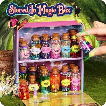 Alritz Fairy Mixies Potion Kits for Kids, 20 Bottles Magic DIY Mixies Potions, Christmas Decorations Families Party Ornaments Creative Crafts Toys Gifts for Girls and Boys Ages 6 7 8 9 10 11+