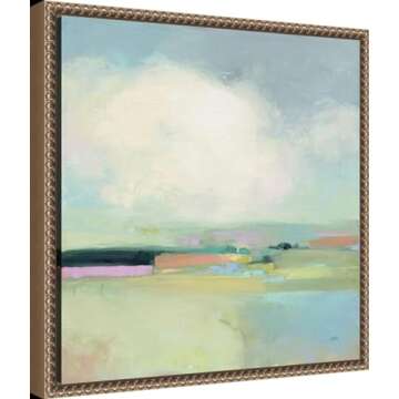 Amanti Art Framed Canvas Wall Art 16x16 Colorful Landscape by Julia Purinton, Framed Wall Art Canvas...
