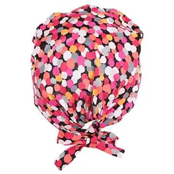 kilofly 4pc Women Men Adjustable Scrub Cap Sweatband Bouffant Hats Value Set