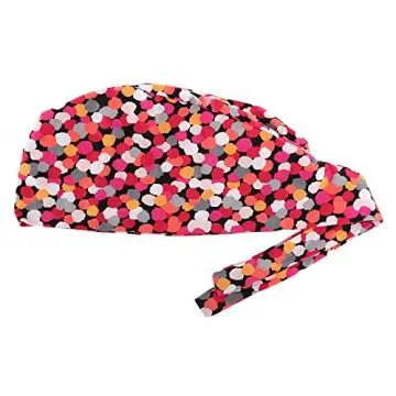 kilofly 4pc Women Men Adjustable Scrub Cap Sweatband Bouffant Hats Value Set