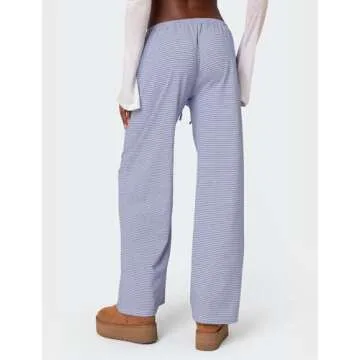 Ugerlov Women's Wide Leg Striped Pants for Summer Comfort