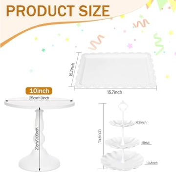 Elegant 7 Piece Cake Stand Set for Any Occasion