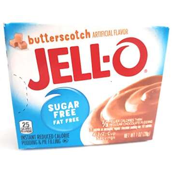 Jell-O Butterscotch Instant Pudding Sugar Free Pack of 4