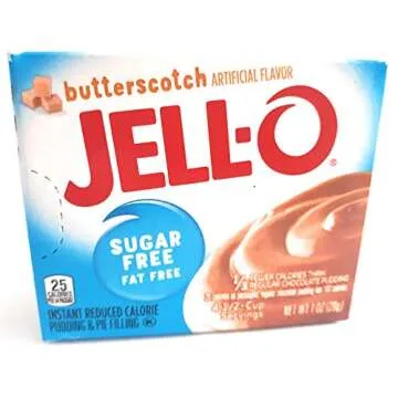 Jell-O Butterscotch Instant Pudding Sugar Free Pack of 4