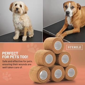 Self Adherent Cohesive Wrap Bandages - 6 Count for All Ages