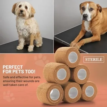 Self Adherent Cohesive Wrap Bandages - 6 Count for All Ages