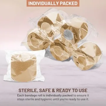 Self Adherent Cohesive Wrap Bandages - 6 Count for All Ages