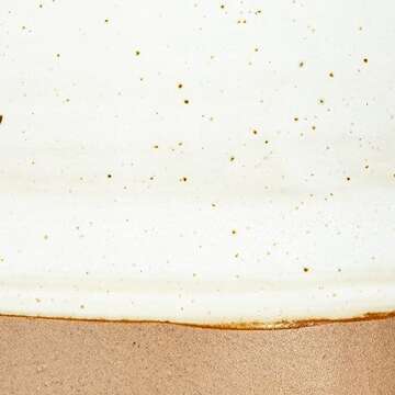 Bloomingville 5 Inches Round Stoneware Lid and Pine Wood and Jute Handle in Reactive Glaze, Beige Canister