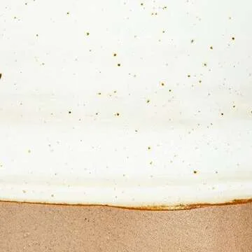 Bloomingville 5 Inches Round Stoneware Lid and Pine Wood and Jute Handle in Reactive Glaze, Beige Canister