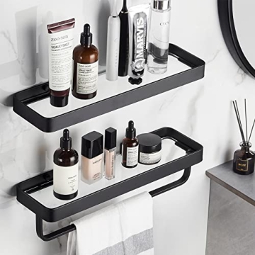 Stylish VOLPONE Glass Bathroom Shelves - Modern Organizer