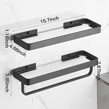 Stylish VOLPONE Glass Bathroom Shelves - Modern Organizer
