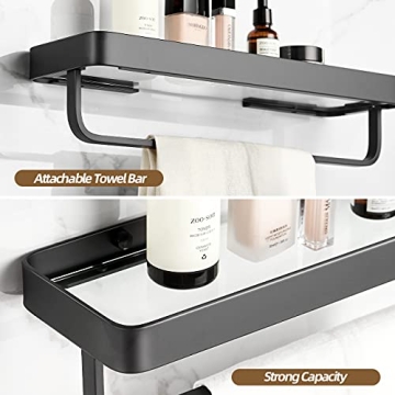 Stylish VOLPONE Glass Bathroom Shelves - Modern Organizer