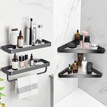 Stylish VOLPONE Glass Bathroom Shelves - Modern Organizer