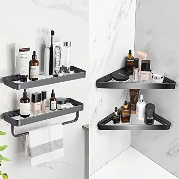Stylish VOLPONE Glass Bathroom Shelves - Modern Organizer