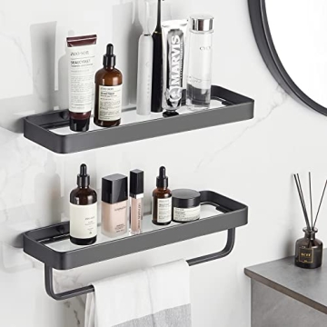 Stylish VOLPONE Glass Bathroom Shelves - Modern Organizer