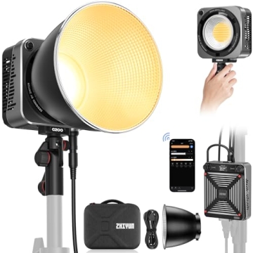 ZHIYUN Molus G200 [Official] 200W COB Video Light, Portable Continuous Output Lighting,2700-6500K 94...