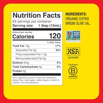 Bragg Organic Extra Virgin Olive Oil - Gourmet EVOO 32 oz