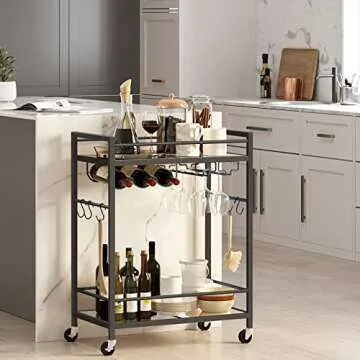 TUTOTAK Multifunctional Bar Cart for Home and Office