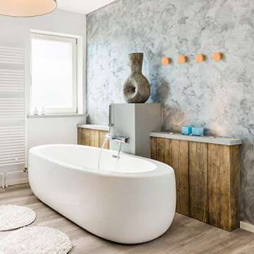 Blulu 4 Packs Wood Wall Hooks Wooden Pegs for Hanging Coat Hooks Heavy Duty Robe Hook Hat Rack Modern Handmade Single Coat Rack Hooks Decorative Hooks Wooden Hooks Towel Rack