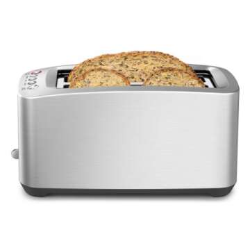 Breville Smart Toaster, 14.9 x 7.7 x 7.5 inches, Stainless Steel
