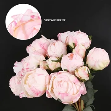 ICBOX Pink Peonies Artificial Flowers for Stunning Decor
