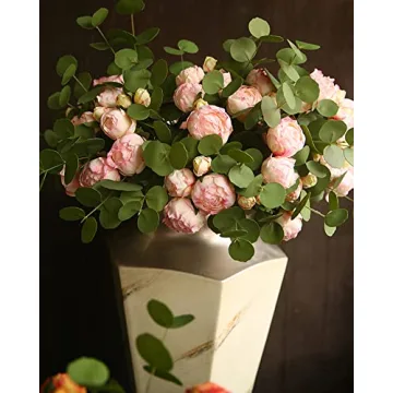 ICBOX Pink Peonies Artificial Flowers for Stunning Decor