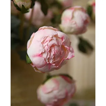 ICBOX Pink Peonies Artificial Flowers for Stunning Decor