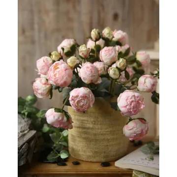 ICBOX Pink Peonies Artificial Flowers for Stunning Decor