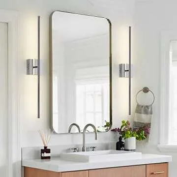 KARTOOSH Dimmable LED Wall Sconces Set - 350° Rotate