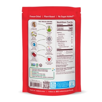 NATiERRA Organic Freeze-Dried Strawberries - Healthy Snack