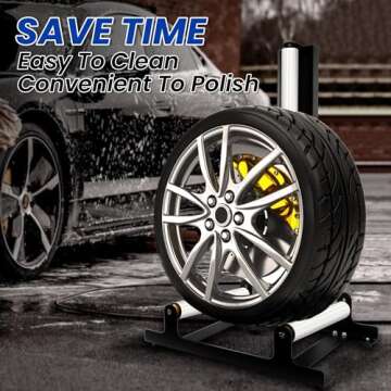 ALL4DETAIL Rolling Wheel Detailing Stand for Easy Maintenance