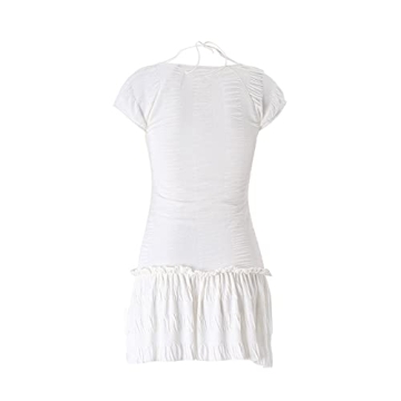 NUFIWI Sexy Ruffle Mini Dress Bodycon Party Y2k Style