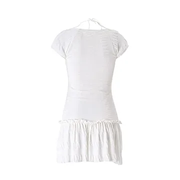 NUFIWI Sexy Ruffle Mini Dress Bodycon Party Y2k Style