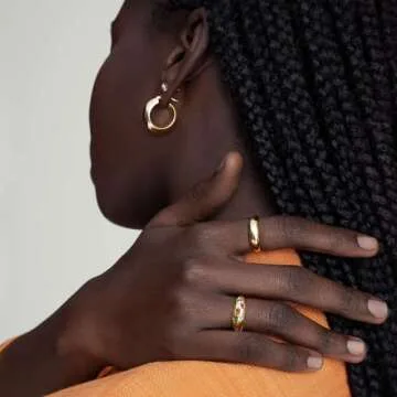 AllenCOCO Chunky Gold Dome Ring for Fashion Lovers