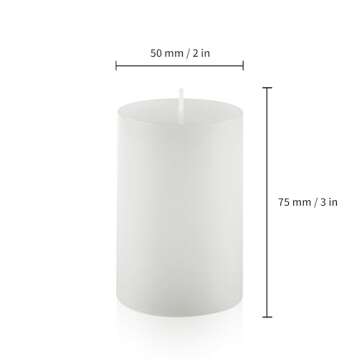 Housecret 50 Pack White Unscented Votive Candles - Perfect for Weddings and Events