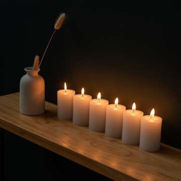 Housecret 50 Pack White Votive Candles for Any Occasion