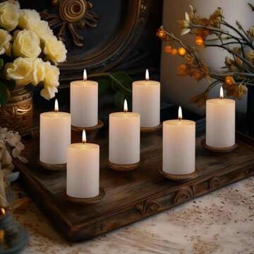 Housecret 50 Pack White Votive Candles for Any Occasion