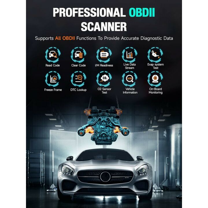 ANCEL AD410 Pro+ OBD2 Scanner & Battery Tester