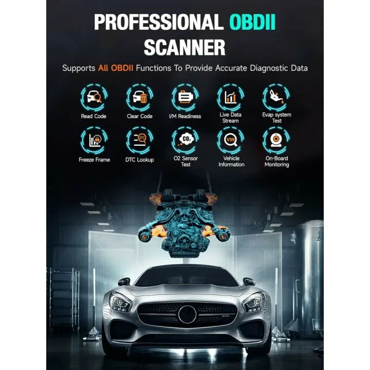 ANCEL AD410 Pro+ OBD2 Scanner & Battery Tester