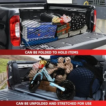 Elastic Truck Bed Cargo Net - 4'x4' to 8'x8'