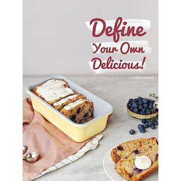 LeGourmet Nonstick Bread Loaf Pan 9 X 5 Inch, Ceramic Coating, Non-Toxic, Rust Resistant Aluminized Steel, Perfect 1 lb Baking Dish for Meatloaf, Pound Cake & Brownie (Butter)