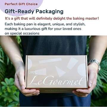 LeGourmet Nonstick Bread Loaf Pan 9 X 5 Inch, Ceramic Coating, Non-Toxic, Rust Resistant Aluminized Steel, Perfect 1 lb Baking Dish for Meatloaf, Pound Cake & Brownie (Butter)