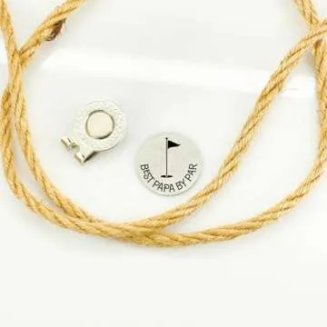 Handmade Best Papa By Par Golf Ball Marker Gift for Dads